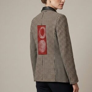 Deborah Cross Black Cream Geometric Jacket Small–Medium